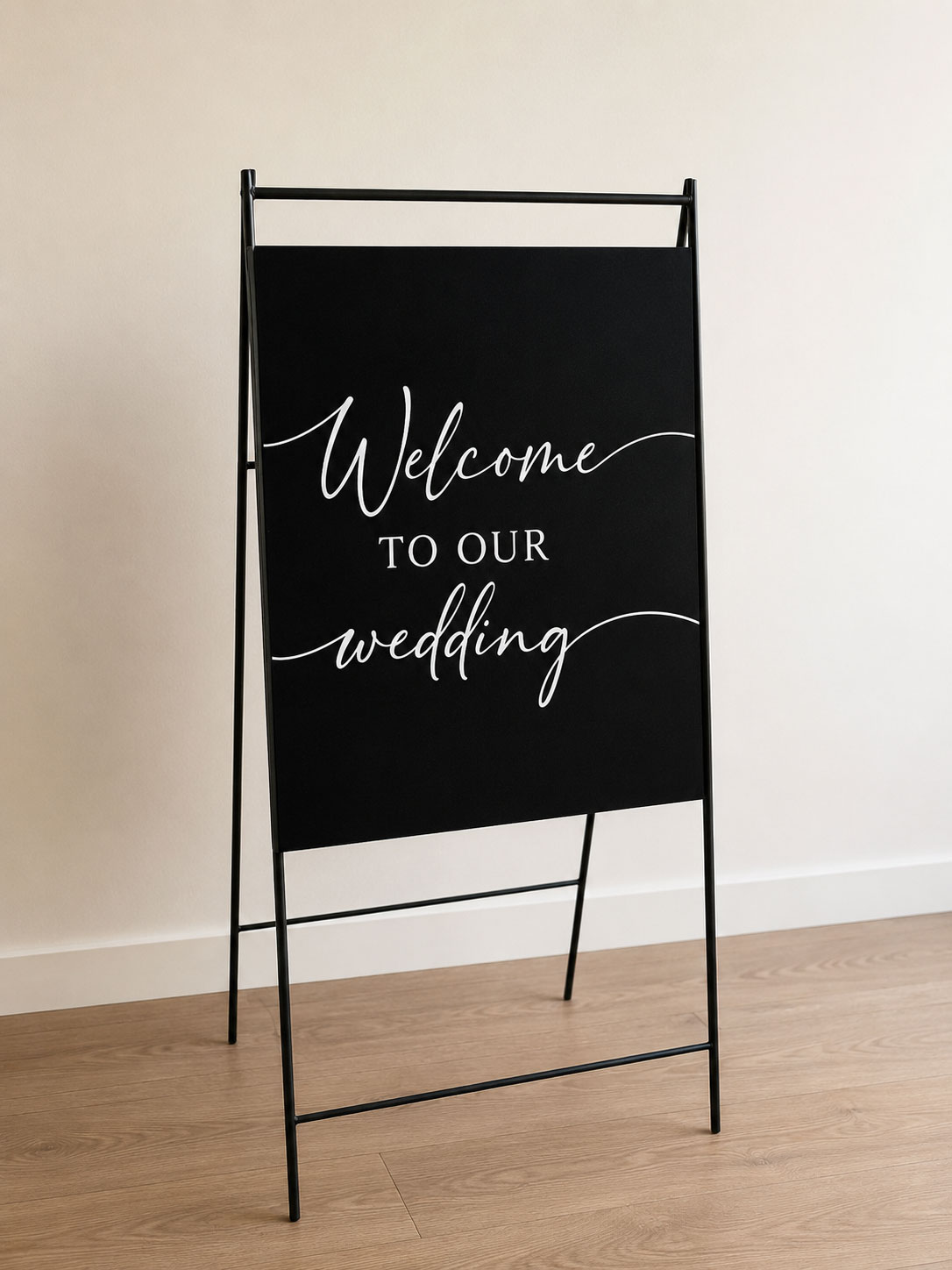 Metal “Welcome To Our Wedding” Feestanding Sign