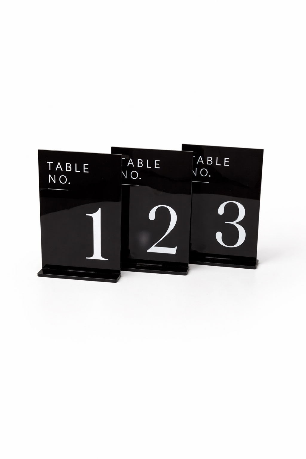 Black Acrylic Table Numbers