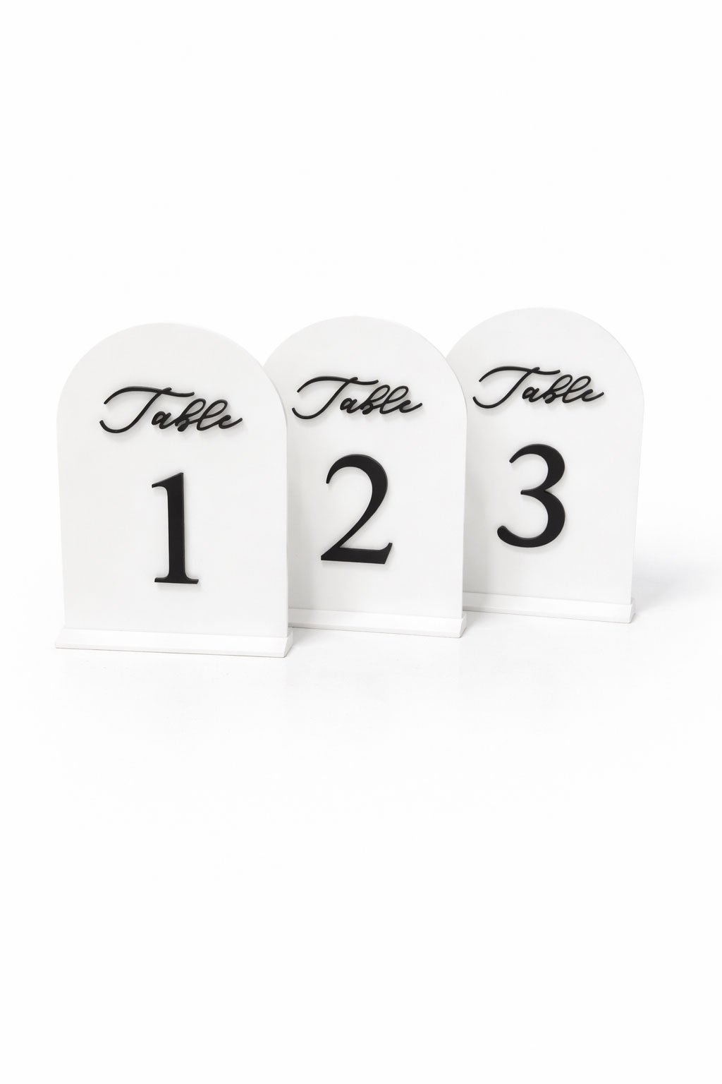 White Acrylic Table Numbers