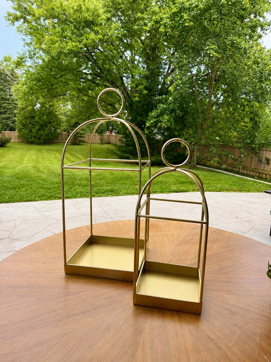 Gold Metal Birdcage Lantern